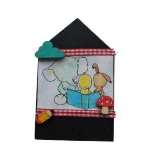 Ξύλινο σπιτάκι μαυροπίνακας 7,5 * 12 δώρο για δασκάλες νηπιαγωγείου - δώρα για δασκάλες