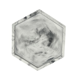 Τσιμεντενιος εξάγωνος δίσκος// Marble collection - σουβέρ, τσιμέντο, διακοσμητικά