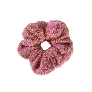 Χειροποιητο υφασμάτινο βαμαβακερο old rose λαστιχάκι μαλλιών scrunchies κοκαλάκι πετσετέ 1τμχ medium size - ύφασμα, δώρα για γυναίκες, λαστιχάκια μαλλιών