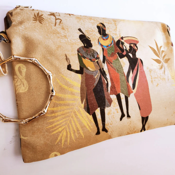 African vibes bag - ύφασμα, φάκελοι, all day, ethnic, χειρός
