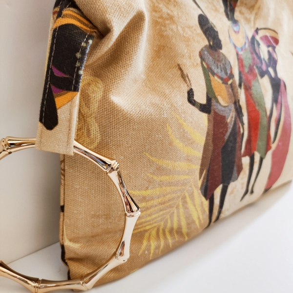 African vibes bag - ύφασμα, φάκελοι, all day, ethnic, χειρός - 2