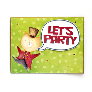 Ευχετήρια pop-up κάρτα Let's Party - πάρτυ, γενέθλια, birthday, πάρτυ γενεθλίων, αποφοίτηση - 2