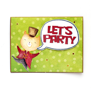 Ευχετήρια pop-up κάρτα Let's Party - γενέθλια, πάρτυ γενεθλίων - 2