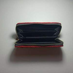 Κόκκινο πλεκτο πορτοφόλι - νήμα, all day, χειρός, πλεκτές τσάντες, μικρές - 2