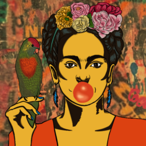 Frida Kahlo ψηφιακό/digital σχέδιο σε στυλ boho. Σε διαστάσεις 30 x 40 - αφίσες, χειροποίητα, boho, frida kahlo - 2