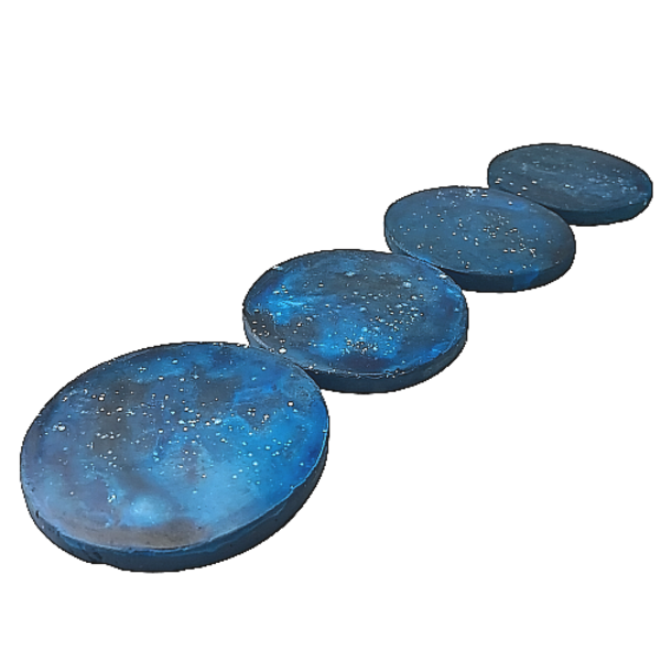 Σουβέρ σετ4τεμ τσιμεντένια μπλε γαλαξίας στρογγυλά 8,5εκΧ0, 5εκ - μπλε, σουβέρ, τσιμέντο, είδη σερβιρίσματος