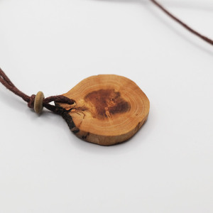 Κρεμαστό από ξύλο κερασιάς - διάμετρος 3 εκ - ξύλο, boho, μενταγιόν - 3