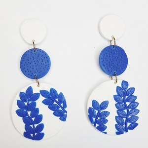 Raizel - Handmade polymer clay earrings - πηλός, μακριά, κρεμαστά, μεγάλα, πολυέλαιοι - 2