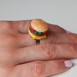 cheeseburger/ δαχτυλίδι/ αυξομειούμενο/ μεγάλο/ πολημερικός πηλός - πηλός, μεγάλα, αυξομειούμενα - 5