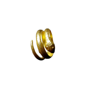Χαλκούς όφις (χειροποίητο δαχτυλίδι) - επιχρυσωμένα, χαλκός, αυξομειούμενα