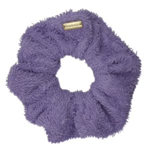 Scrunchie classic μώβ πετσετέ - ύφασμα, απαραίτητα καλοκαιρινά αξεσουάρ, λαστιχάκια μαλλιών