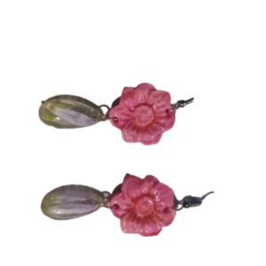 Λουλούδια ροζ - πηλός, μακριά, λουλούδι, μικρά, κρεμαστά