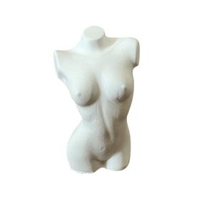 Λευκή Γυναικεία ή Αντρική Φιγούρα Διακόσμηση | Γλυπτό σώματος γυμνής γυναίκας ή άνδρα | Γυμνό Γλυπτό | Χειροποίητο γλυπτό κορμού - διακοσμητικά, τσιμέντο