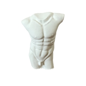 Λευκή Γυναικεία ή Αντρική Φιγούρα Διακόσμηση | Γλυπτό σώματος γυμνής γυναίκας ή άνδρα | Γυμνό Γλυπτό | Χειροποίητο γλυπτό κορμού - τσιμέντο, διακοσμητικά - 2