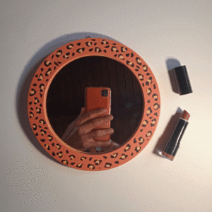 mirror mirror στρογγυλός καθρέφτης λεοπάρ - 3