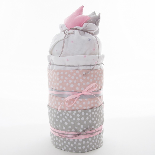 Χειροποίητο Diaper Cake για διδυμάκια - Cute Twins - δώρα για μωρά, σετ δώρου, δώρο γέννησης, diaper cake