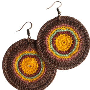 Σκουλαρίκια στυλ boho με σχέδιο τύπου μάνταλα - μεγάλα, ορείχαλκος, γάντζος, boho, κρεμαστά