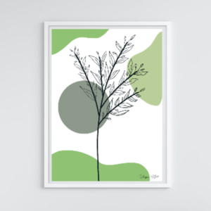 Εκτυπώσιμη αφίσα για διακόσμηση τοίχου ''BOTANICAL LINE ART GREEN'' A3-A4 - αφίσες - 3