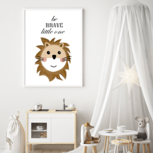Εκτυπώσιμη αφίσα για αγορίστικο δωμάτιο ''ΛΙΟΝΤΑΡΙ'' Α3-Α4 - αγόρι, αφίσες, λιοντάρι - 3