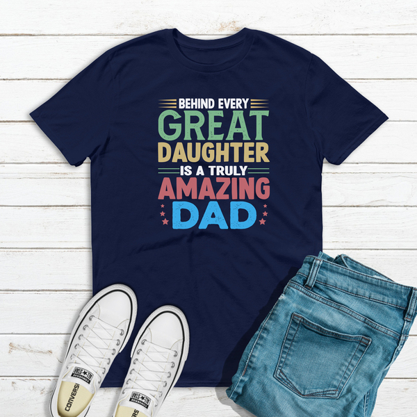 Ανδρικό T-shirt, "Κόρη και μπαμπάς" - δώρα για τον μπαμπά, γιορτή του πατέρα - 3