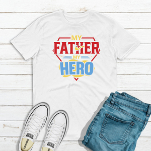 Ανδρικό T-shirt "Ήρωας μου, ο μπαμπάς μου" - μπαμπάς, δώρα για τον μπαμπά, γιορτή του πατέρα - 2