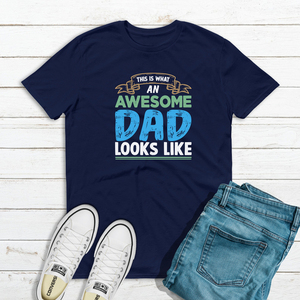 Ανδρικό T-shirt "Έτσι μοιάζει ένας υπέροχος μπαμπάς" - μπαμπάς, δώρα για τον μπαμπά, γιορτή του πατέρα - 2