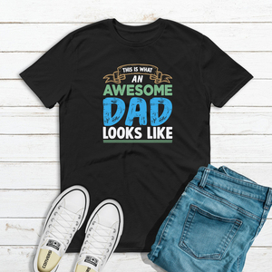 Ανδρικό T-shirt "Έτσι μοιάζει ένας υπέροχος μπαμπάς" - μπαμπάς, δώρα για τον μπαμπά, γιορτή του πατέρα - 3