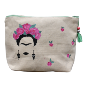 Νεσεσέρ χειροποίητο "Frida Kahlo" - ύφασμα, καλλυντικών, ταξιδίου