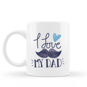 κεραμική κούπα μουστάκι για τον μπαμπά 300ml - γυαλί, personalised, κούπες & φλυτζάνια, γιορτή του πατέρα