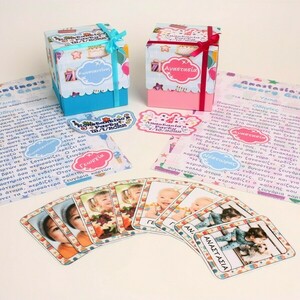 «Memory Game» Party Edition - Παιχνίδι με προσωποποιημένες κάρτες για δωράκια γενεθλίων - 9,8 x 9,8 χάρτινο κουτί - κορίτσι, αγόρι, δώρο, αναμνηστικά, προσωποποιημένα