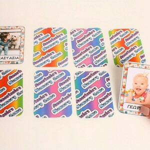 «Memory Game» Party Edition - Παιχνίδι με προσωποποιημένες κάρτες για δωράκια γενεθλίων - 9,8 x 9,8 χάρτινο κουτί - κορίτσι, αγόρι, δώρο, αναμνηστικά, προσωποποιημένα - 4