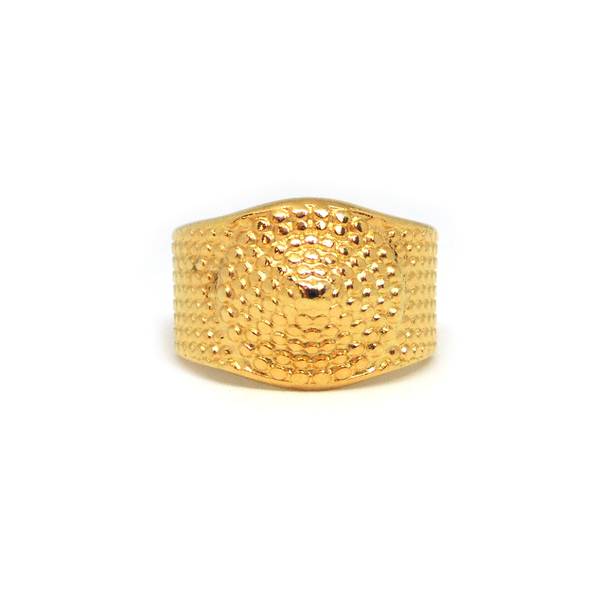 Δαχτυλίδι σεβαλιέ, african dot style - chevalier, επιχρυσωμένα, ορείχαλκος, γεωμετρικά σχέδια, αυξομειούμενα - 4