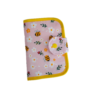Θήκη διαβατηρίου με μέλισσες - ύφασμα