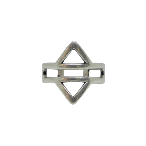Γεωμετρικό δαχτυλίδι σεβαλιε, rhombus pinky ring women - chevalier, επιχρυσωμένα, ορείχαλκος, γεωμετρικά σχέδια, αυξομειούμενα - 4