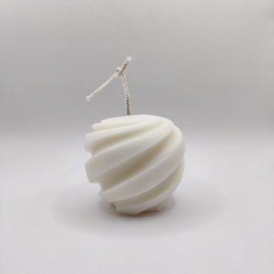 Διακοσμητικό κερί Round Twisted - 80g - αρωματικά κεριά, soy candles, vegan κεριά - 2