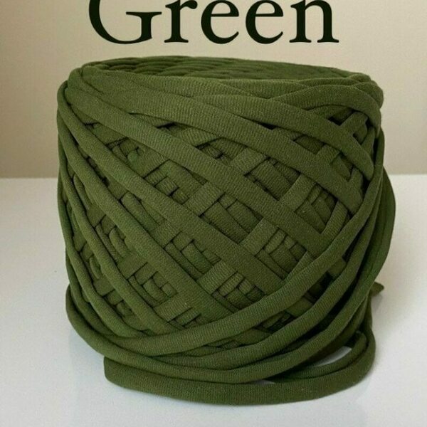 Puff Bag Green - νήμα, all day, χειρός, πλεκτές τσάντες, μικρές - 4