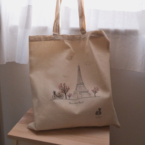 Tote Bag Petite Cotton - ύφασμα, ώμου, all day, tote, πάνινες τσάντες - 2
