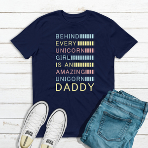 Ανδρικό T-shirt, Μπαμπάς κόρη και μονόκεροι. - μπαμπάς, δώρα για τον μπαμπά, γιορτή του πατέρα - 2