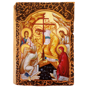 Η Ανάσταση Του Κυρίου Χειροποίητη Εικόνα Σε Ξύλο 16x22cm - πίνακες & κάδρα, πίνακες ζωγραφικής