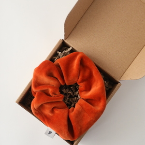 Χειροποίητο λαστιχάκι μαλλιών Smart Scrunchie με φερμουάρ - κοκκαλάκι, ύφασμα, δώρα για γυναίκες, λαστιχάκια μαλλιών, αξεσουάρ μαλλιών - 4