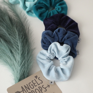 Χειροποίητο λαστιχάκι μαλλιών Smart Scrunchie με φερμουάρ - κοκκαλάκι, ύφασμα, δώρα για γυναίκες, λαστιχάκια μαλλιών, αξεσουάρ μαλλιών - 5