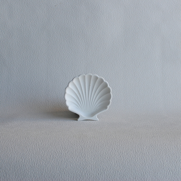 Διακοσμητικός Δίσκος Κοχύλι από τσιμέντο Λευκό 11cm | Concrete - διακόσμηση, κοχύλι, τσιμέντο, πιατάκια & δίσκοι