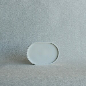 Οβάλ δίσκος από τσιμέντο Λευκό 15cm| Concrete - δίσκος, τσιμέντο, πιατάκια & δίσκοι