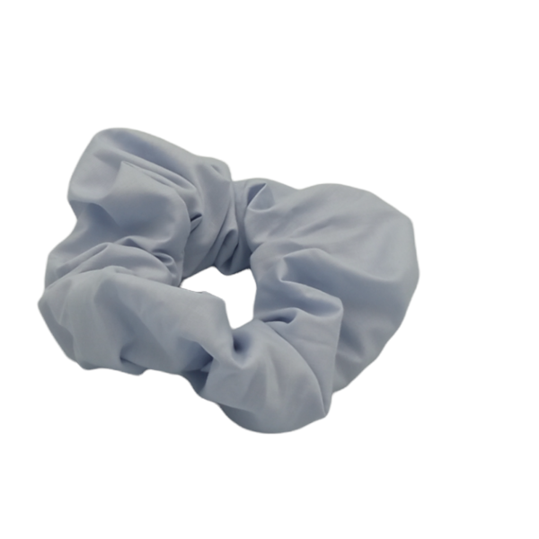 Scrunchie γαλάζιο - ύφασμα, λαστιχάκια μαλλιών - 2