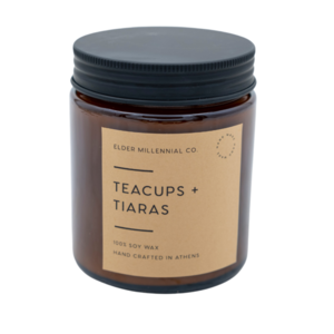 Κερί σόγιας με άρωμα TEACUPS + TIARAS - χειροποίητα, αρωματικά κεριά, φυτικό κερί