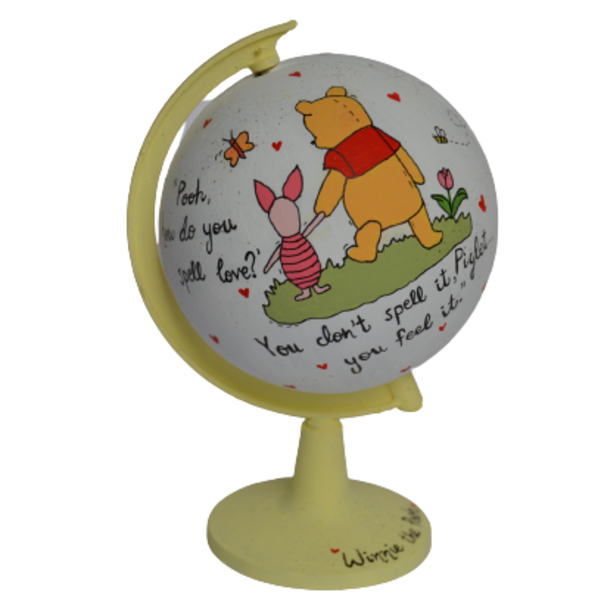 Υδρόγειος ζωγραφισμένη στο χέρι Winnie the Pooh 18εκ. - κορίτσι, αγόρι, διακοσμητικά, ήρωες κινουμένων σχεδίων