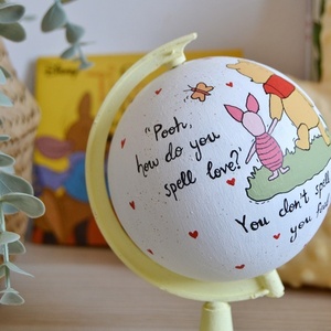 Υδρόγειος ζωγραφισμένη στο χέρι Winnie the Pooh 18εκ. - κορίτσι, αγόρι, διακοσμητικά, ήρωες κινουμένων σχεδίων - 4