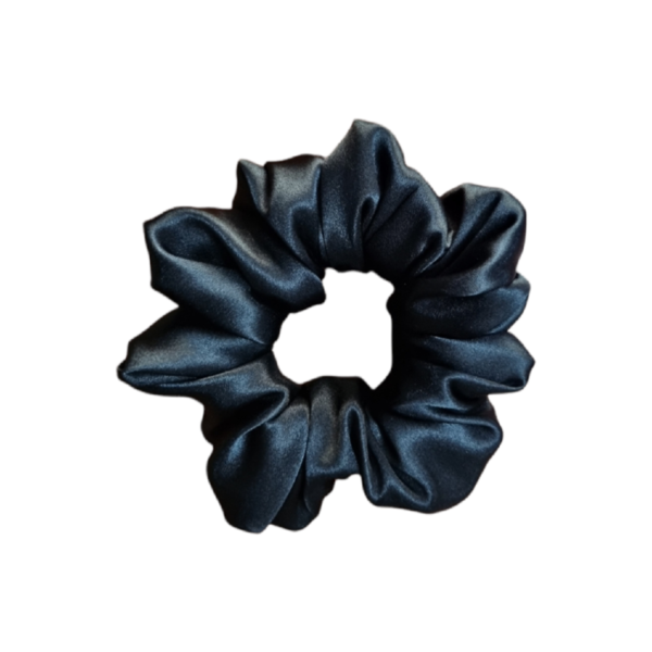 Μαύρο μεγάλο ελαστικό scrunchie - ύφασμα, λαστιχάκια μαλλιών