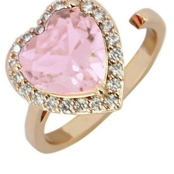 Ατσάλινο δαχτυλίδι ρυθμιζόμενο με ροζ πέτρα!!