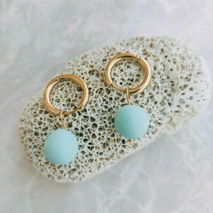 Karla II - Handmade polymer clay earrings - πηλός, κρίκοι, μικρά, ατσάλι, πέρλες - 4